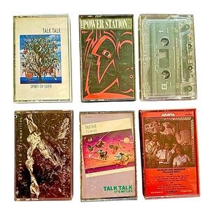 Lot of six vintage 80’s cassette tapes